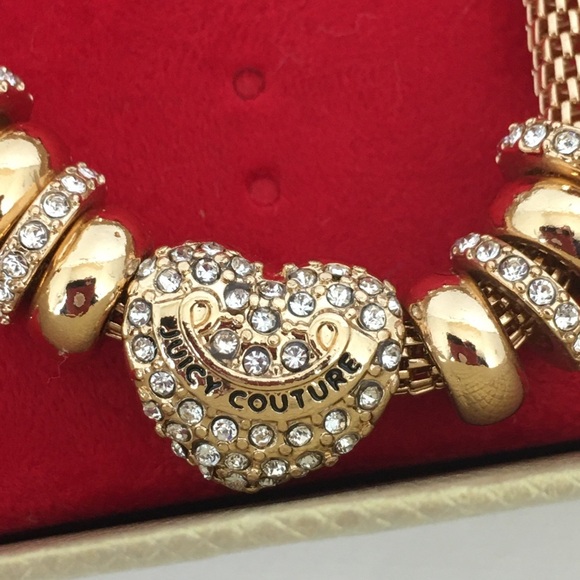 Juicy Couture Puffy Heart Bracelet & Earrings Gift Set NEW - Picture 8 of 8
